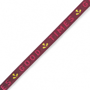 Ribbon text "good times" Purple-Pink