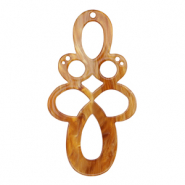 Resin pendants baroque Harvest Orange-Brown