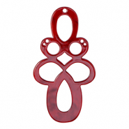 Resin pendants baroque Salsa Red