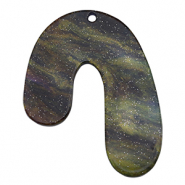 Resin pendants organic glitter Multicolor Galaxy