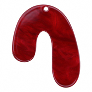 Resin pendants organic Salsa Red
