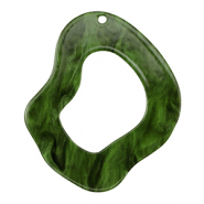 Resin pendants organic Moss Green