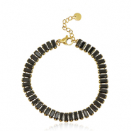 Stainless steel bracelets Gold-Black