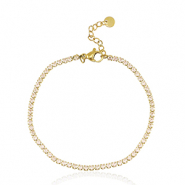 Stainless steel bracelets Gold-Peach