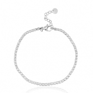 Stainless steel bracelets Silver-Crystal