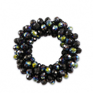 Top Faceted charms 32mm Midnight Blue AB