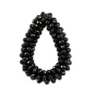 Top Faceted charms drop Black