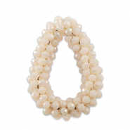 Top Faceted charms drop Nude Pink