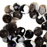 Natural stone beads Chalcedony (Quartz, Agate) 8mm Nature colours Beige Brown