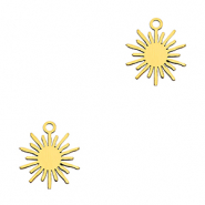 Stainless steel charms sun Gold