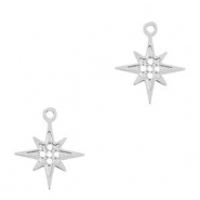 Stainless steel charms star Silver