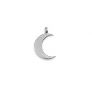 Stainless steel charms La Luna moon Silver