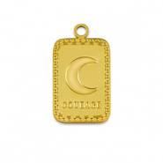 Stainless steel charms La Luna 'Courage' Gold