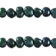 Freshwater pearls nugget 4-5mm Peacock Blue