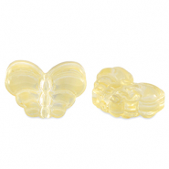 Glass beads butterfly Yellow