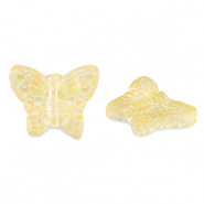 Glass beads butterfly Yellow