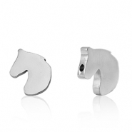 Stainless steel beads horse Silver