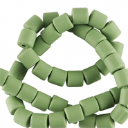 Polymer beads 6mm Basil Green