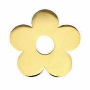 Stainless steel charms flower Gold