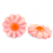 Shell beads flower Watermelon Pink-Orange