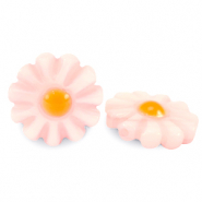 Shell beads flower Light Pink-Orange