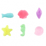 Acrylic look beads sea creatures Multicolour Pastel