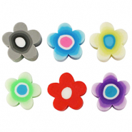 Polymer beads flower 9mm Multicolour
