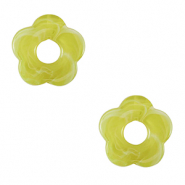 Acrylic charms flower Lime Green