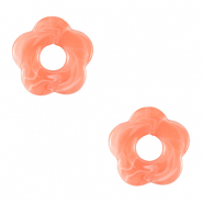 Acrylic charms flower Peachy Orange