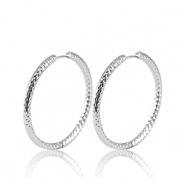 Stainless steel earrings creole 25mm Silver