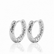 Stainless steel earrings creole 21mm Silver