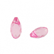 Acrylic beads drop Magenta Pink Transparent