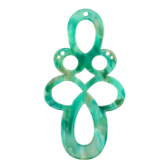 Resin pendants baroque Turquoise-Green