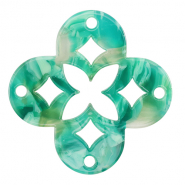 Resin pendants mosaic Turquoise-Green
