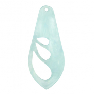 Resin pendants wing Sky Blue