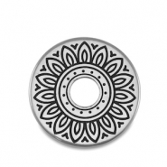 DQ European metal beads donut Antique Silver (nickel free)