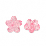 Acrylic beads flower Transparent Pink