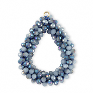 Top Faceted charms drop Seaport Blue