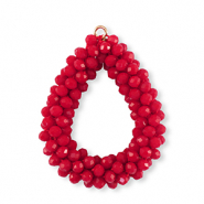 Top Faceted charms drop Red