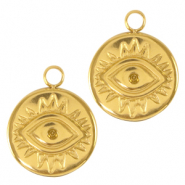 Stainless steel charms eye of providence Gold