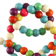 Natural stone beads howlite 10mm Multicolour