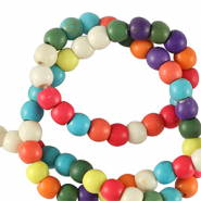 Natural stone beads howlite 4mm Multicolour