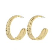 Trendy earrings rattan Natural White