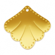 Stainless steel charms connector shell Gold