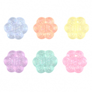 Acrylic beads flower Multicolour Transparant