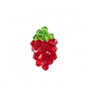 Top Faceted charms strawberry Red-Green