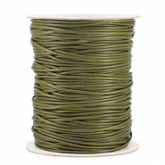 Macram&eacute; bead cord braided 1.5mm Moss Green