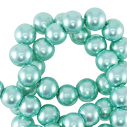 Glass pearls 8mm Mint green