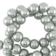Glass pearls 6mm Silver