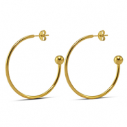 Stainless steel earrings 38mm Gold